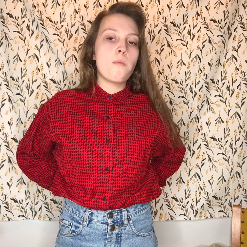 Vintage houndstooth button down